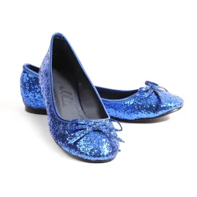 016-MILA-G Adult Glitter Flat With Bow
