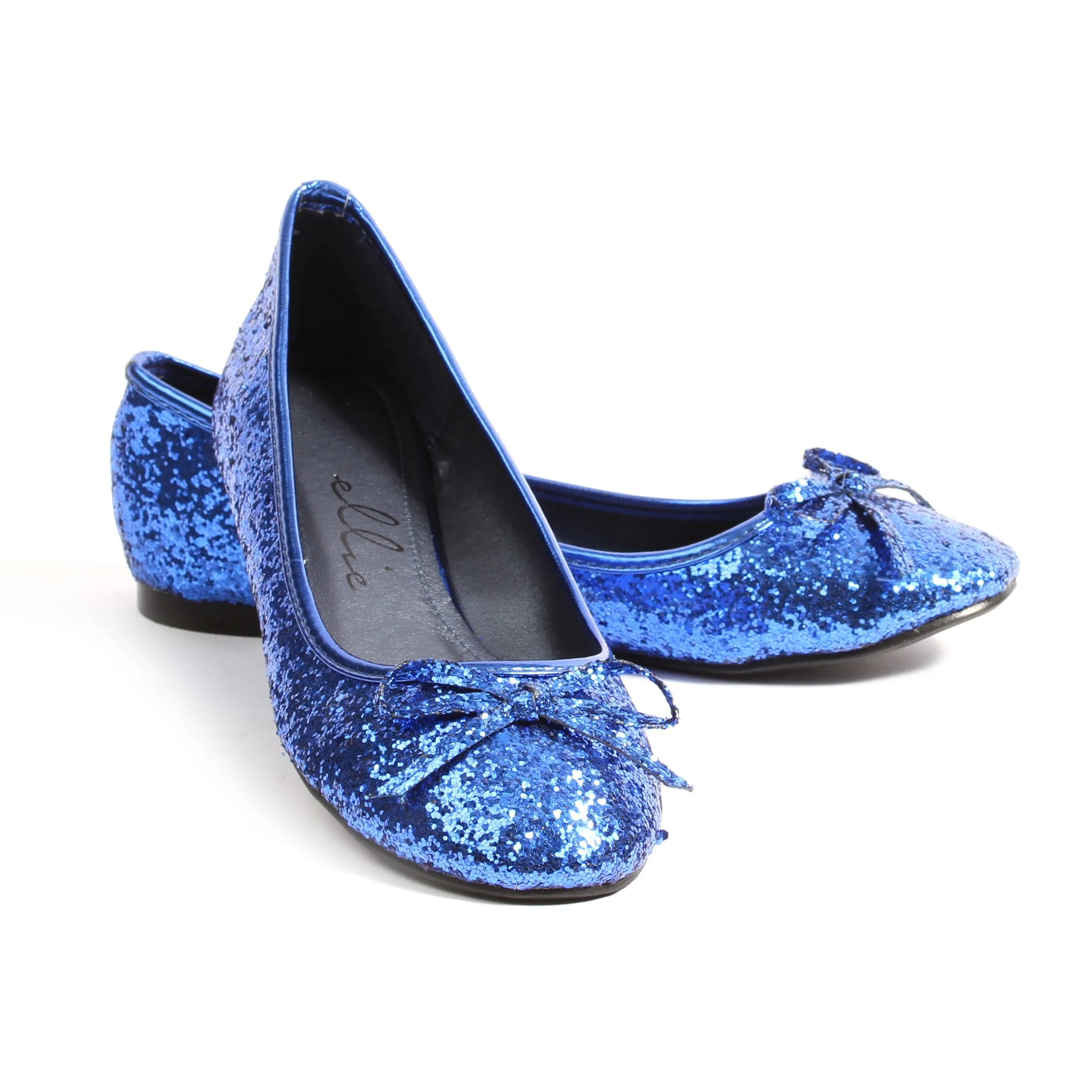 016-MILA-G Adult Glitter Flat With Bow