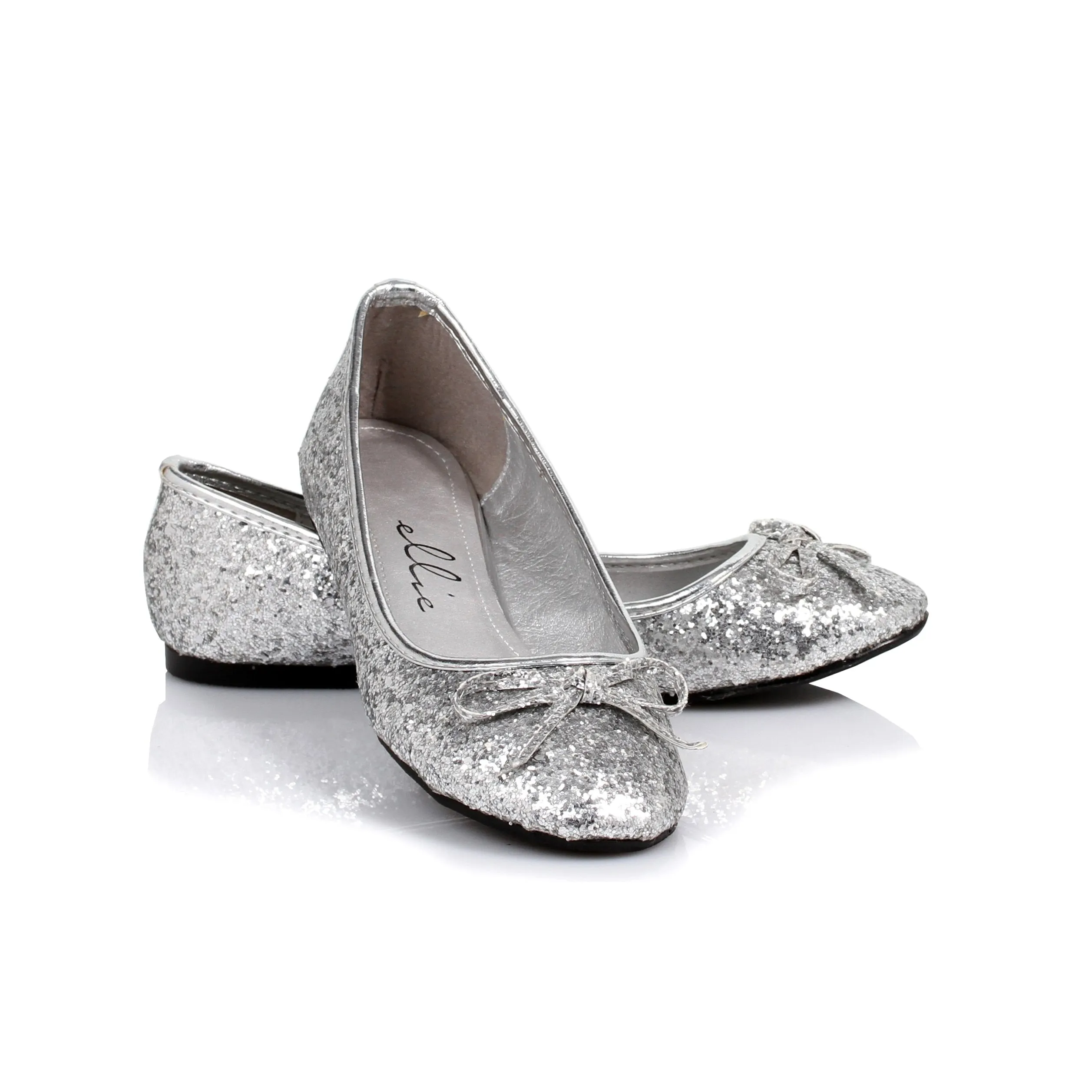 016-MILA-G Adult Glitter Flat With Bow