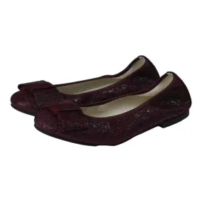 1412 - Bordo Soft Leather Flats for Girl/Teen/Women by London Kids