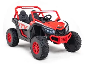 24V Ridington MAX-R All Terrain Ride-On Buggy with Remote - Red/White