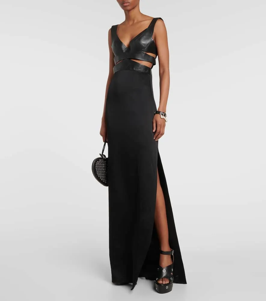 Alaia Eyelet-embellished leather sandals