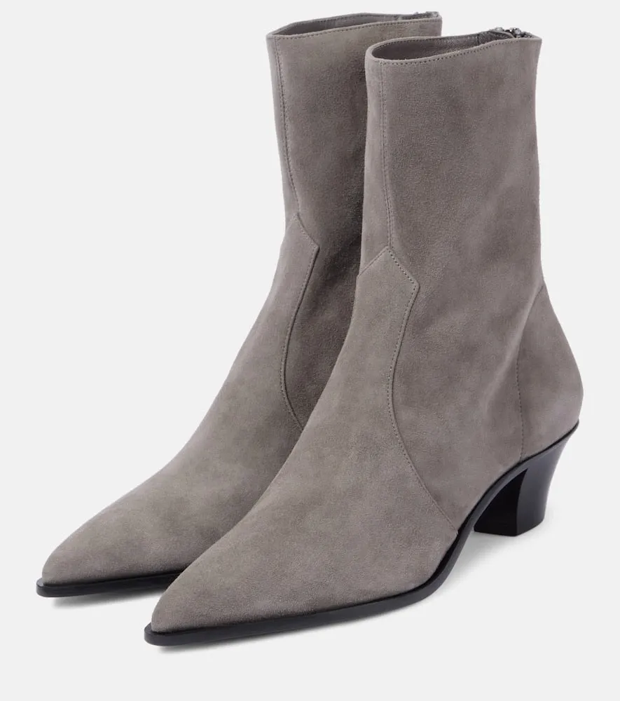 Aquazzura Brunswick 45 suede ankle boots