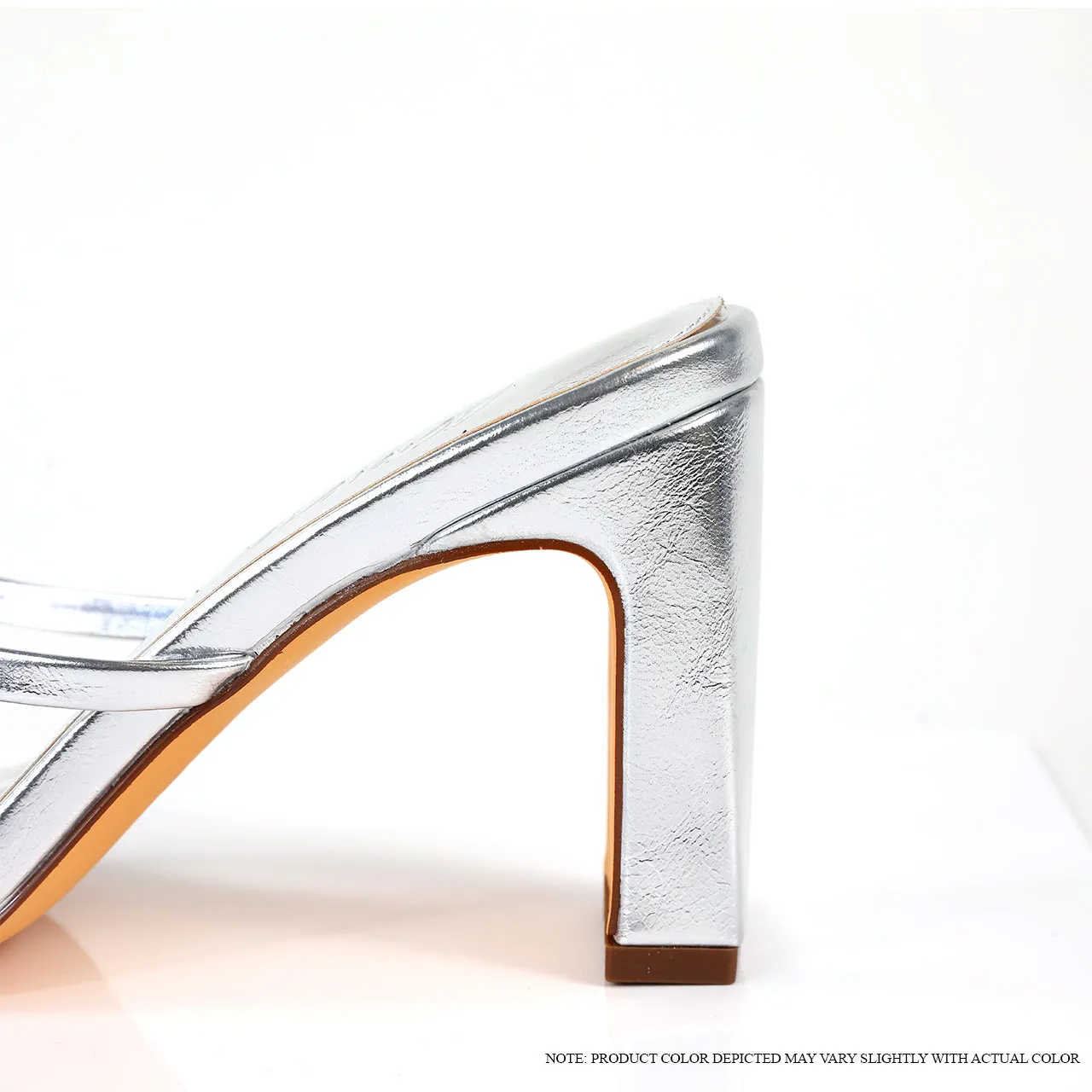 AURA-12 OPEN TOE STRAPPY HIGH HEEL SANDALS - SILVER