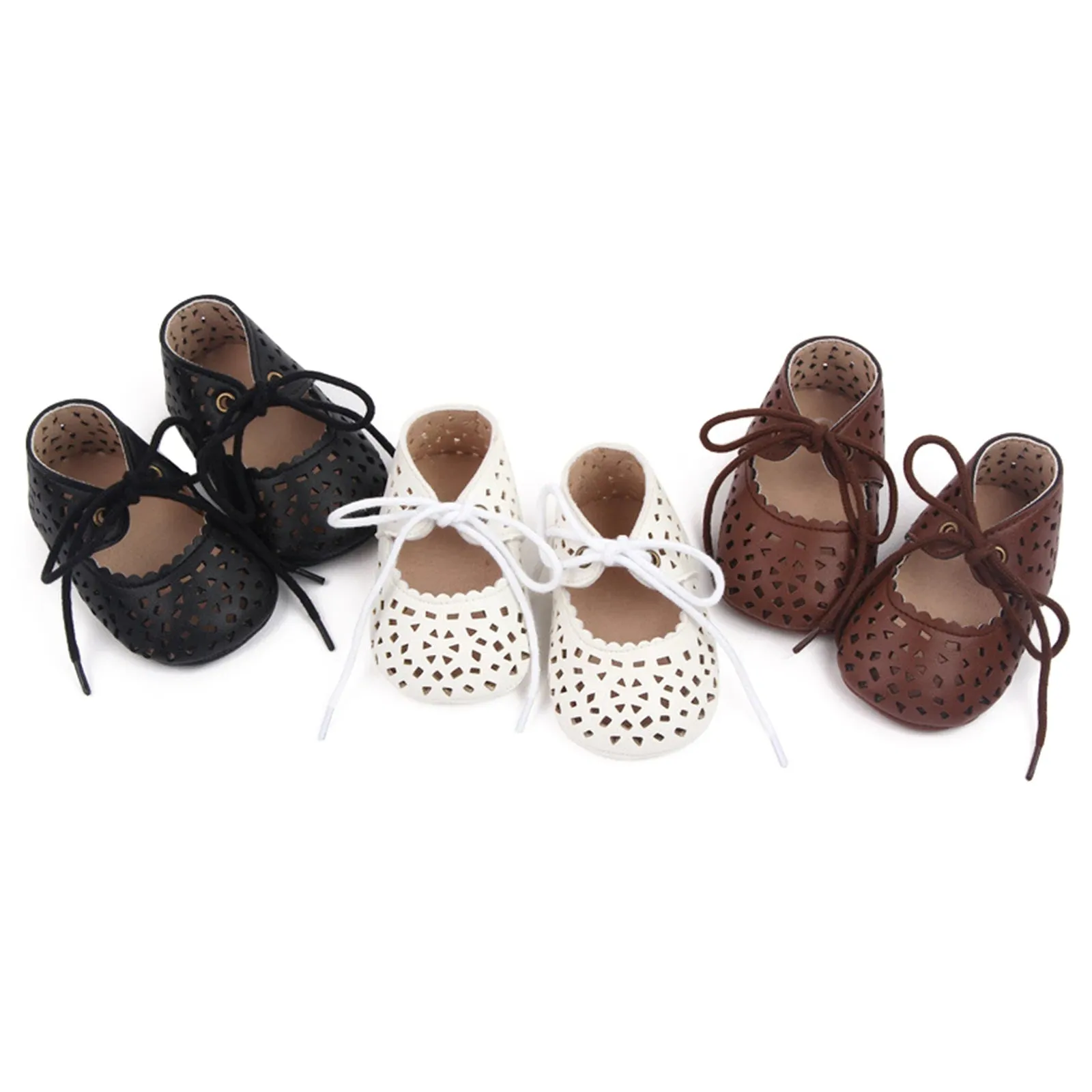 Baby Girls Non-slip PU Leather Flat Shoes