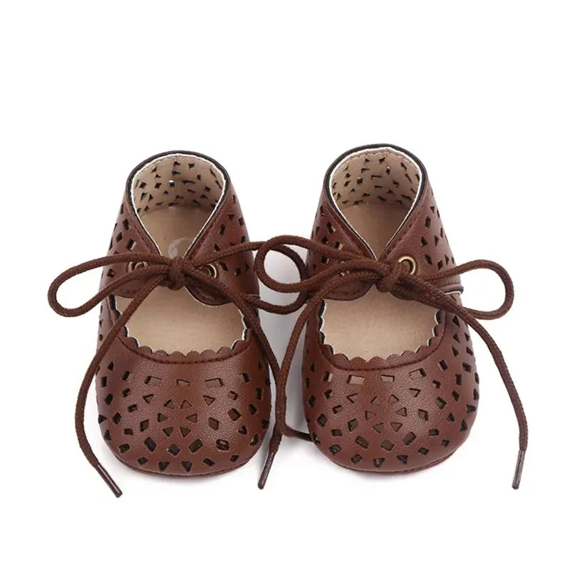 Baby Girls Non-slip PU Leather Flat Shoes