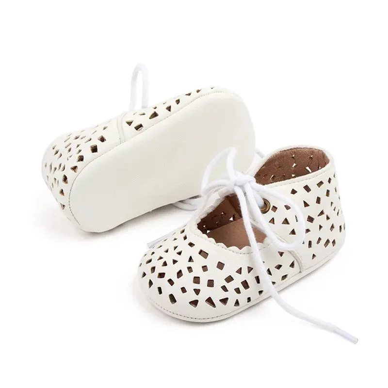 Baby Girls Non-slip PU Leather Flat Shoes