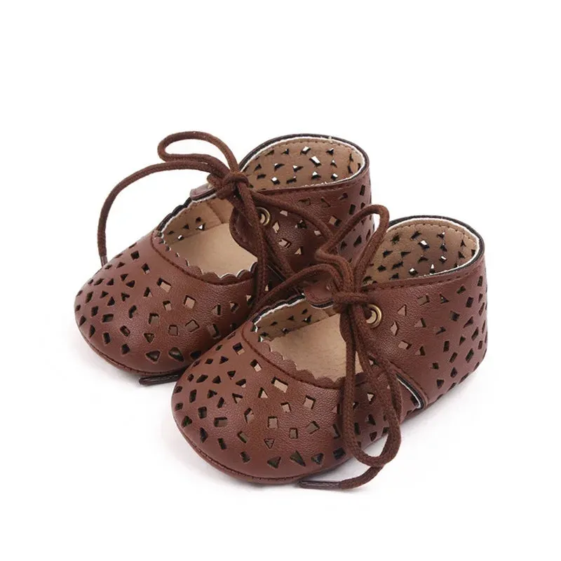 Baby Girls Non-slip PU Leather Flat Shoes