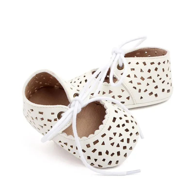 Baby Girls Non-slip PU Leather Flat Shoes