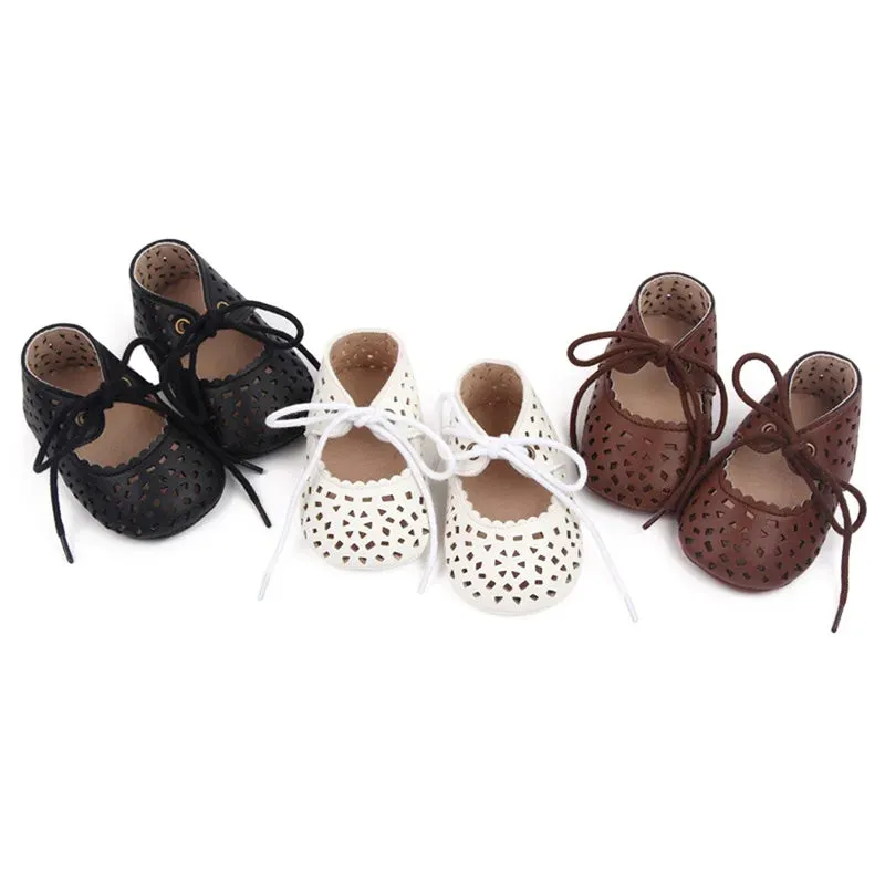 Baby Girls Non-slip PU Leather Flat Shoes