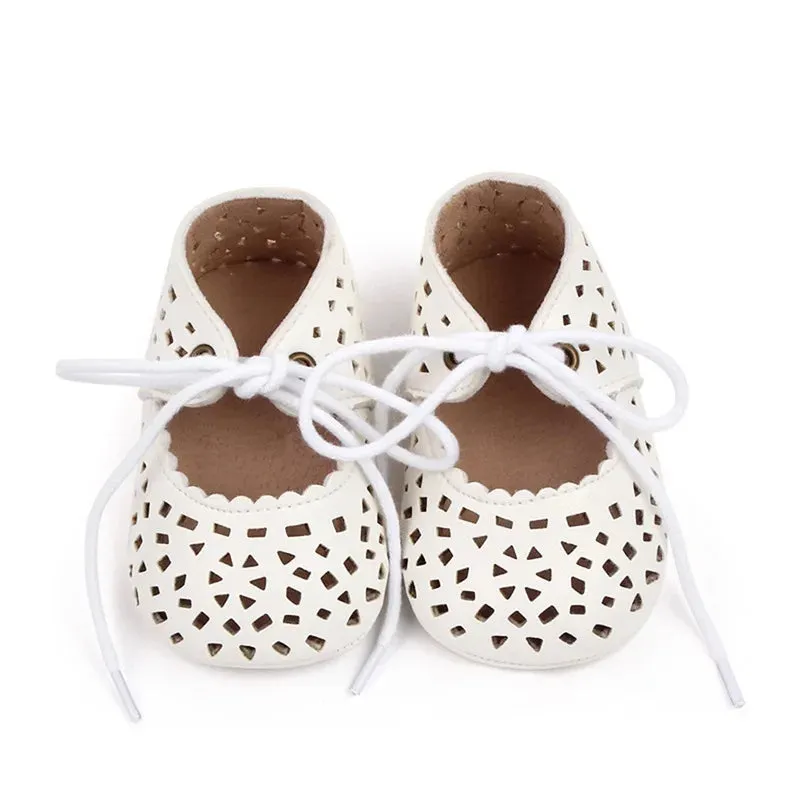 Baby Girls Non-slip PU Leather Flat Shoes