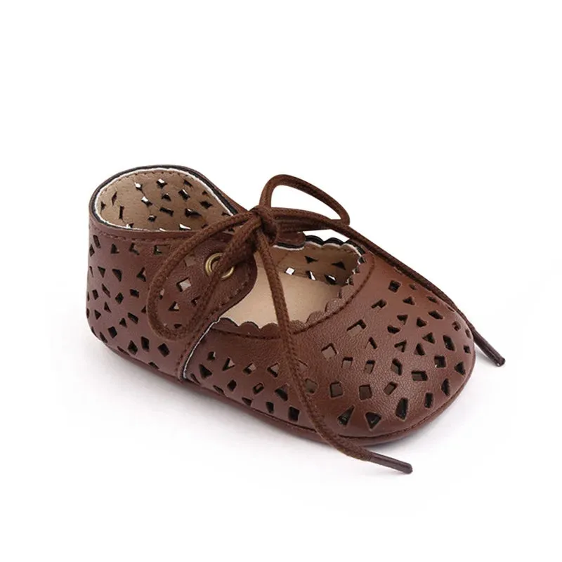 Baby Girls Non-slip PU Leather Flat Shoes