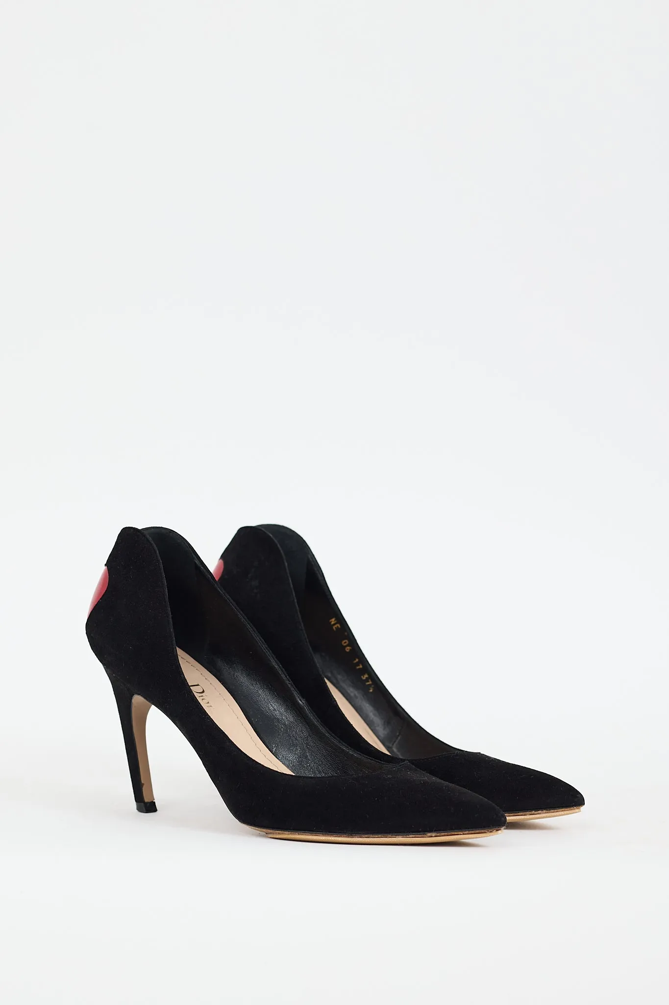 Black & Red Leather Dioramour Heel