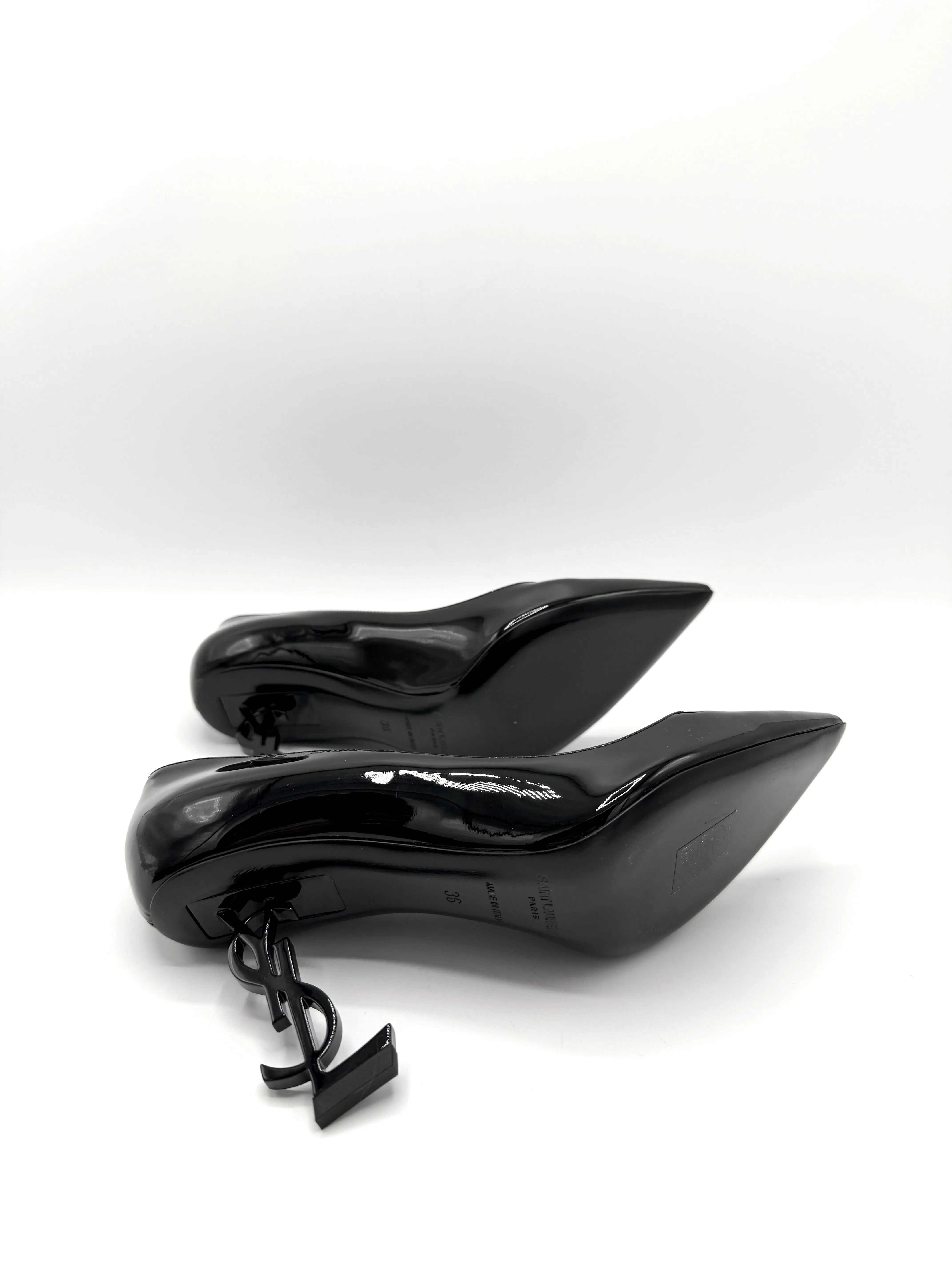 Black Patent Opyum Pointed Heels