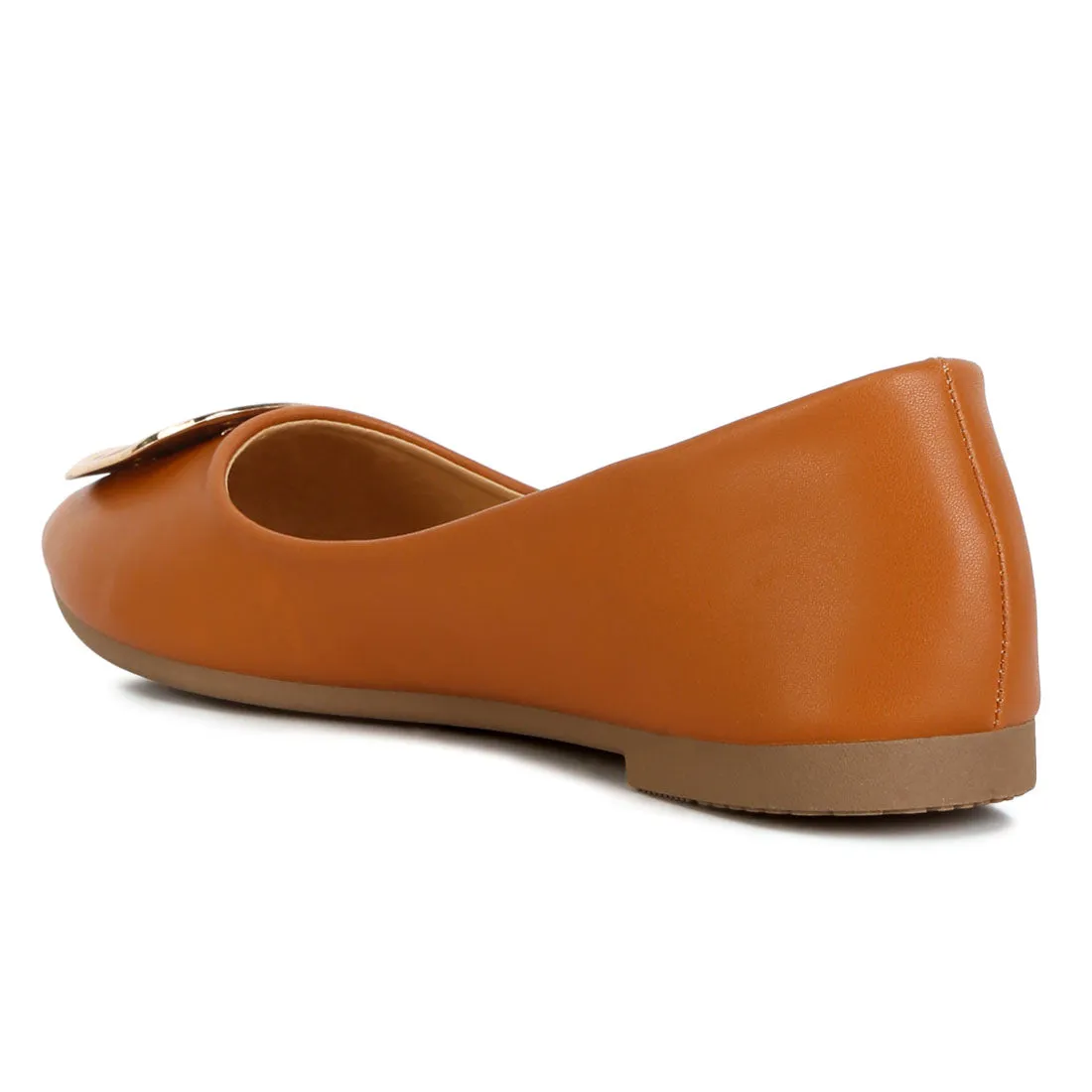 Brooch Detail Ballet Flats
