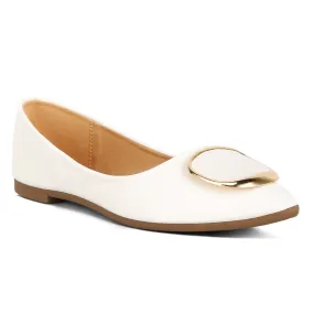 Brooch Detail Ballet Flats