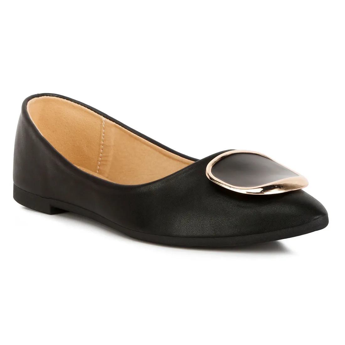 Brooch Detail Ballet Flats