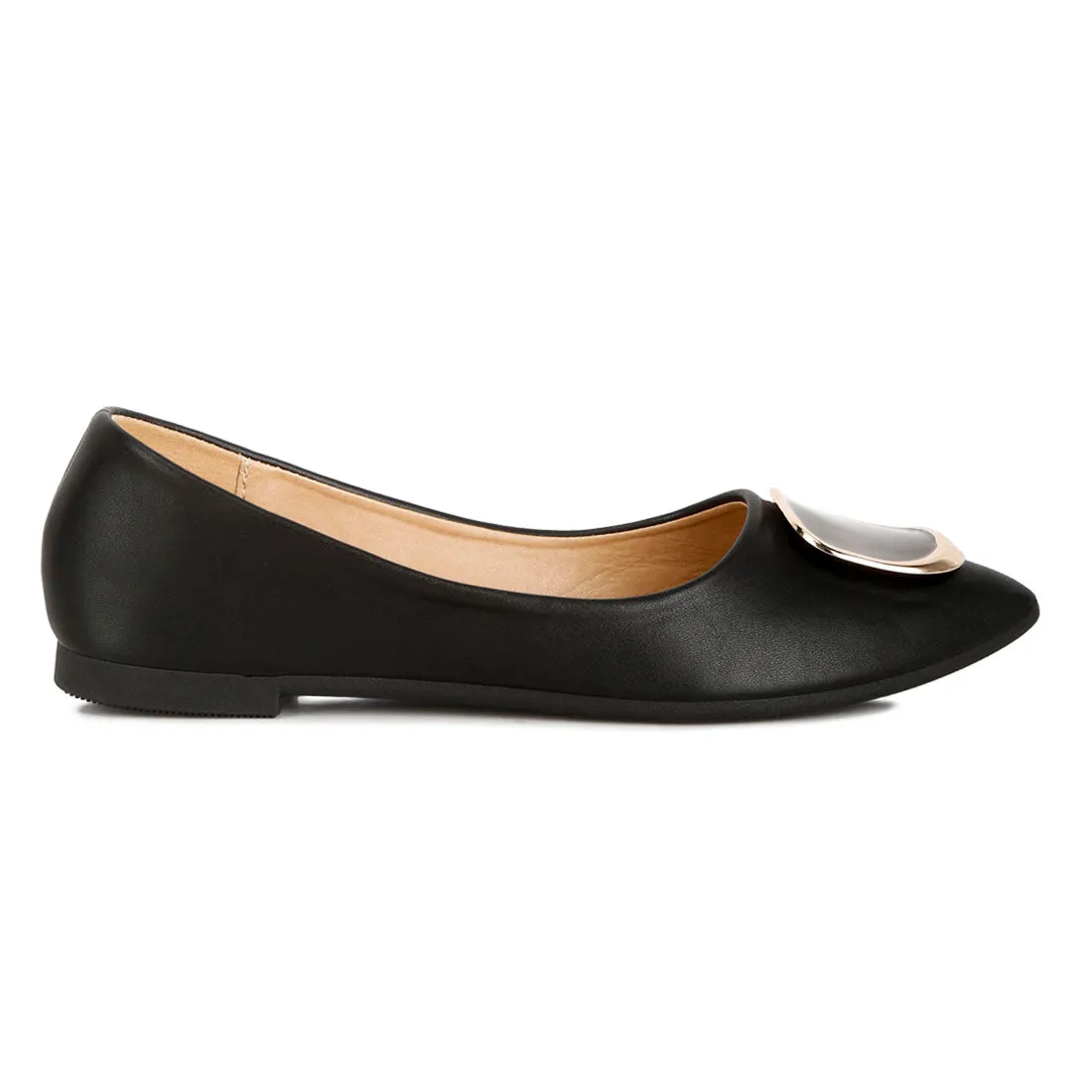 Brooch Detail Ballet Flats