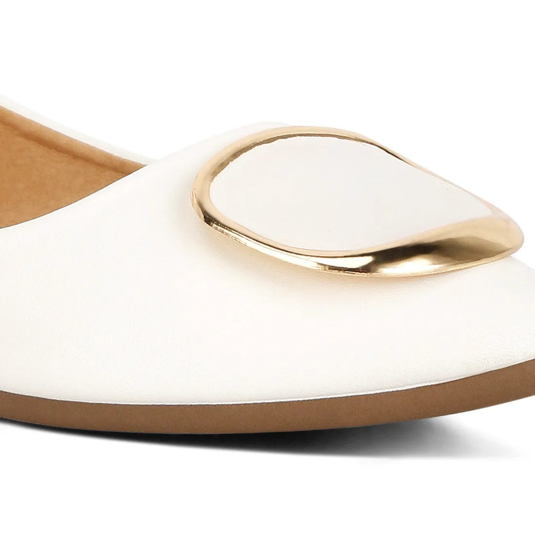 Brooch Detail Ballet Flats