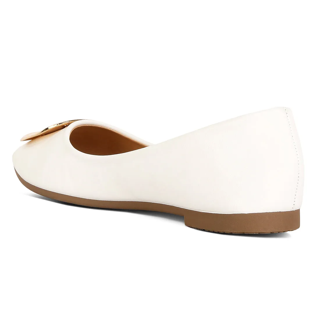 Brooch Detail Ballet Flats