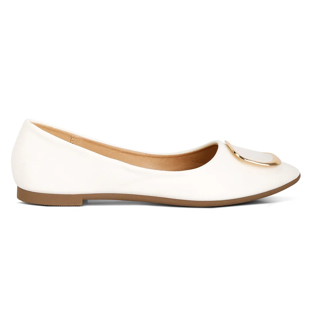 Brooch Detail Ballet Flats