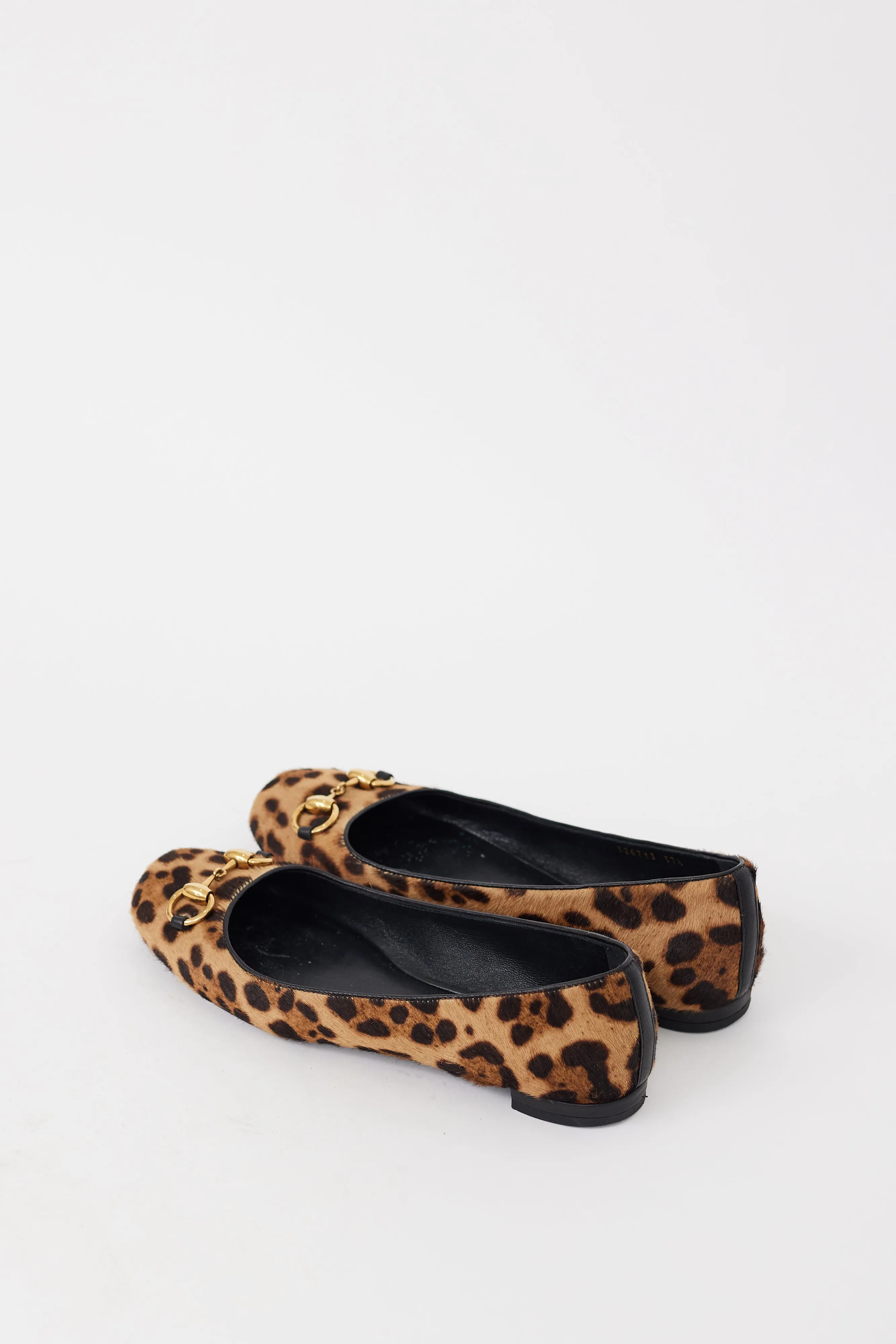 Brown & Gold Leather Textured Flat
