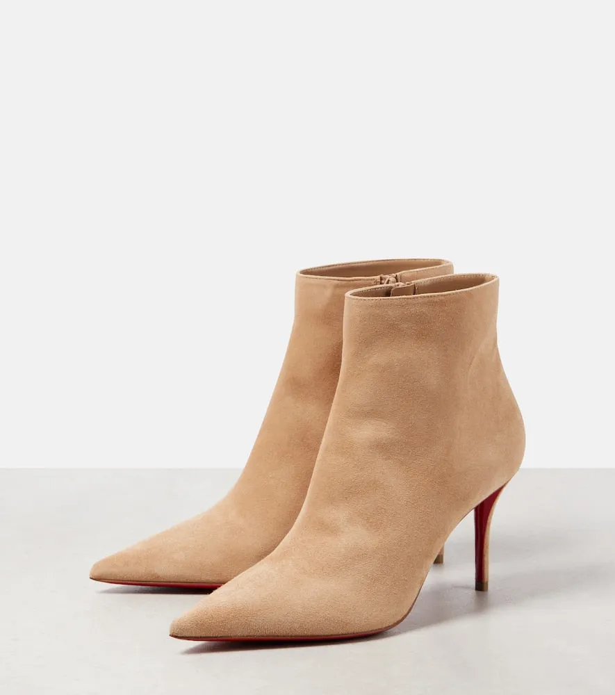 Christian Louboutin So Apostropha 80 suede ankle boots