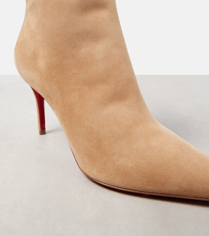Christian Louboutin So Apostropha 80 suede ankle boots