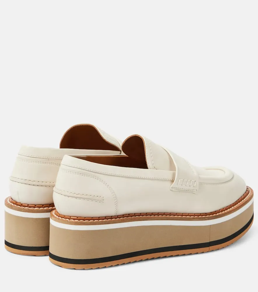 Clergerie Bahati leather platform loafers