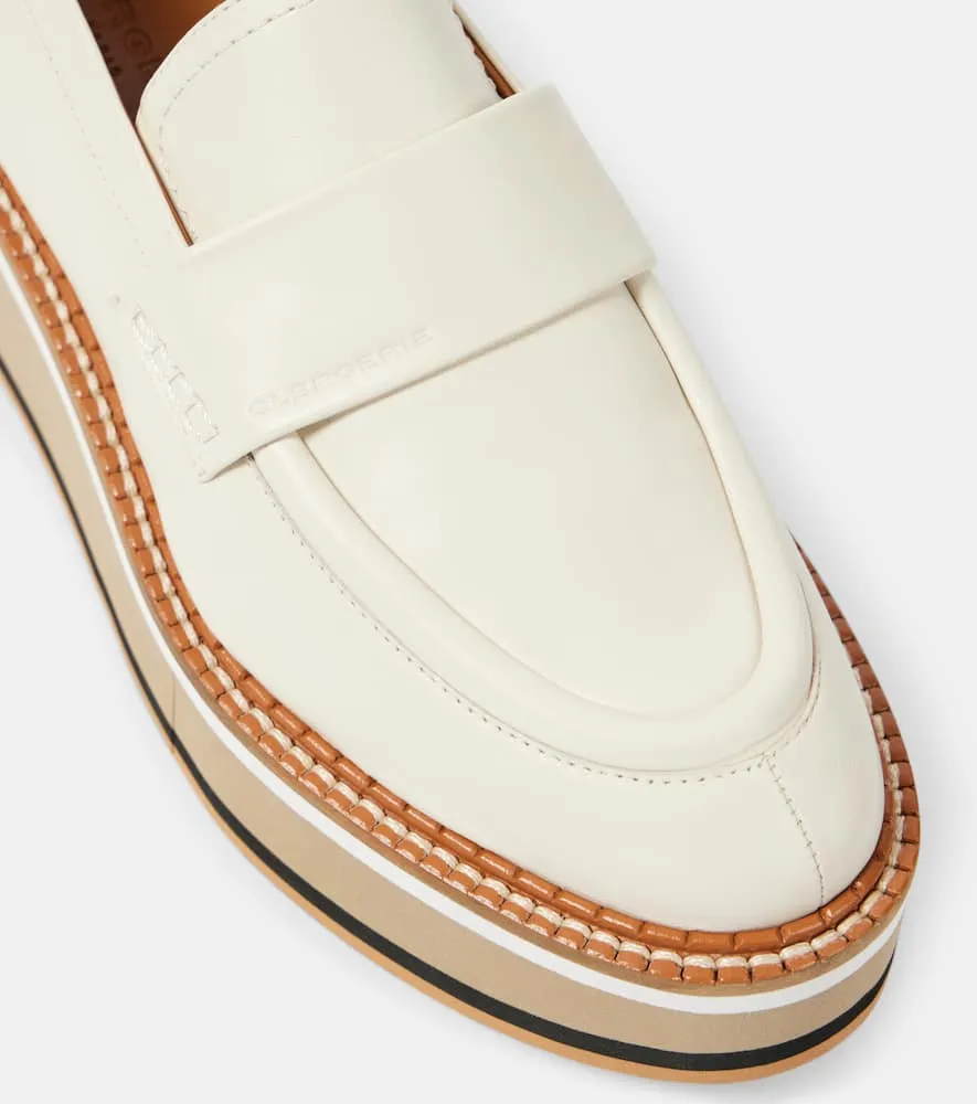 Clergerie Bahati leather platform loafers