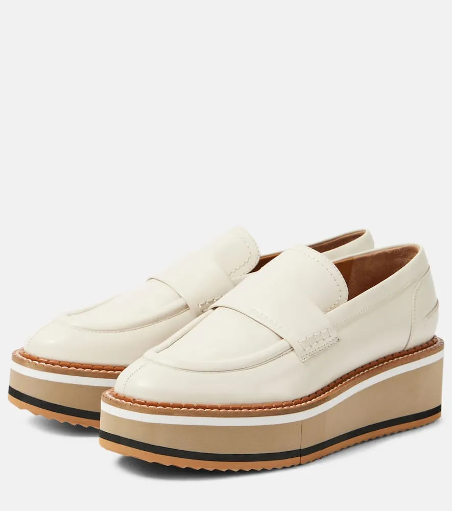 Clergerie Bahati leather platform loafers