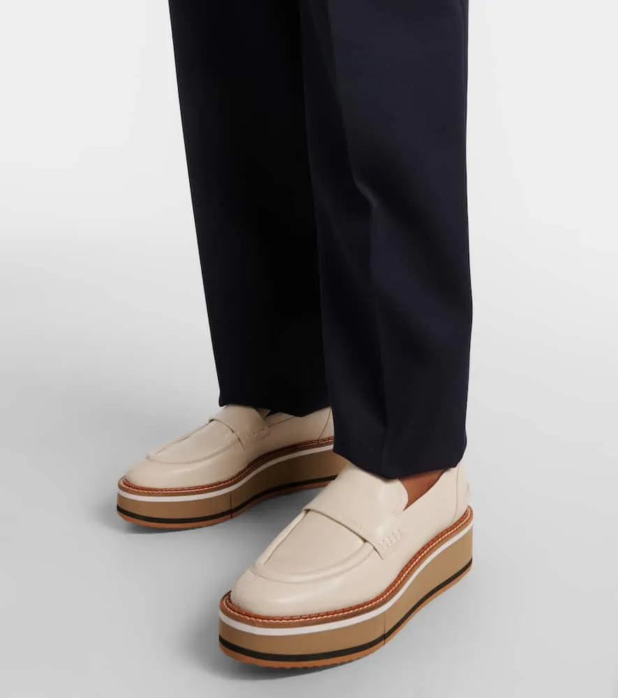 Clergerie Bahati leather platform loafers