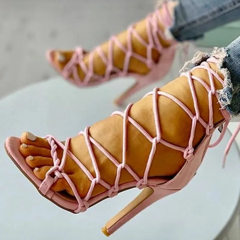 Cross Strap Peep Toe