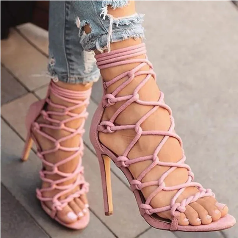 Cross Strap Peep Toe
