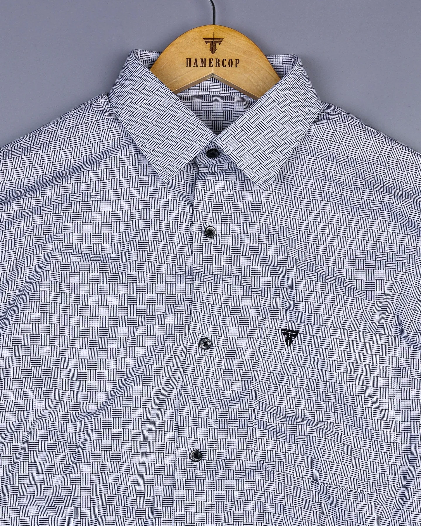 Devon Black With White Box Premium Cotton Gizza Shirt