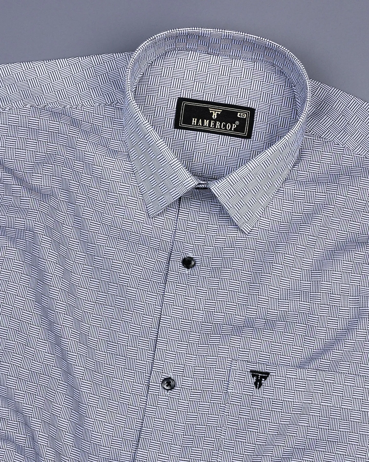 Devon Black With White Box Premium Cotton Gizza Shirt