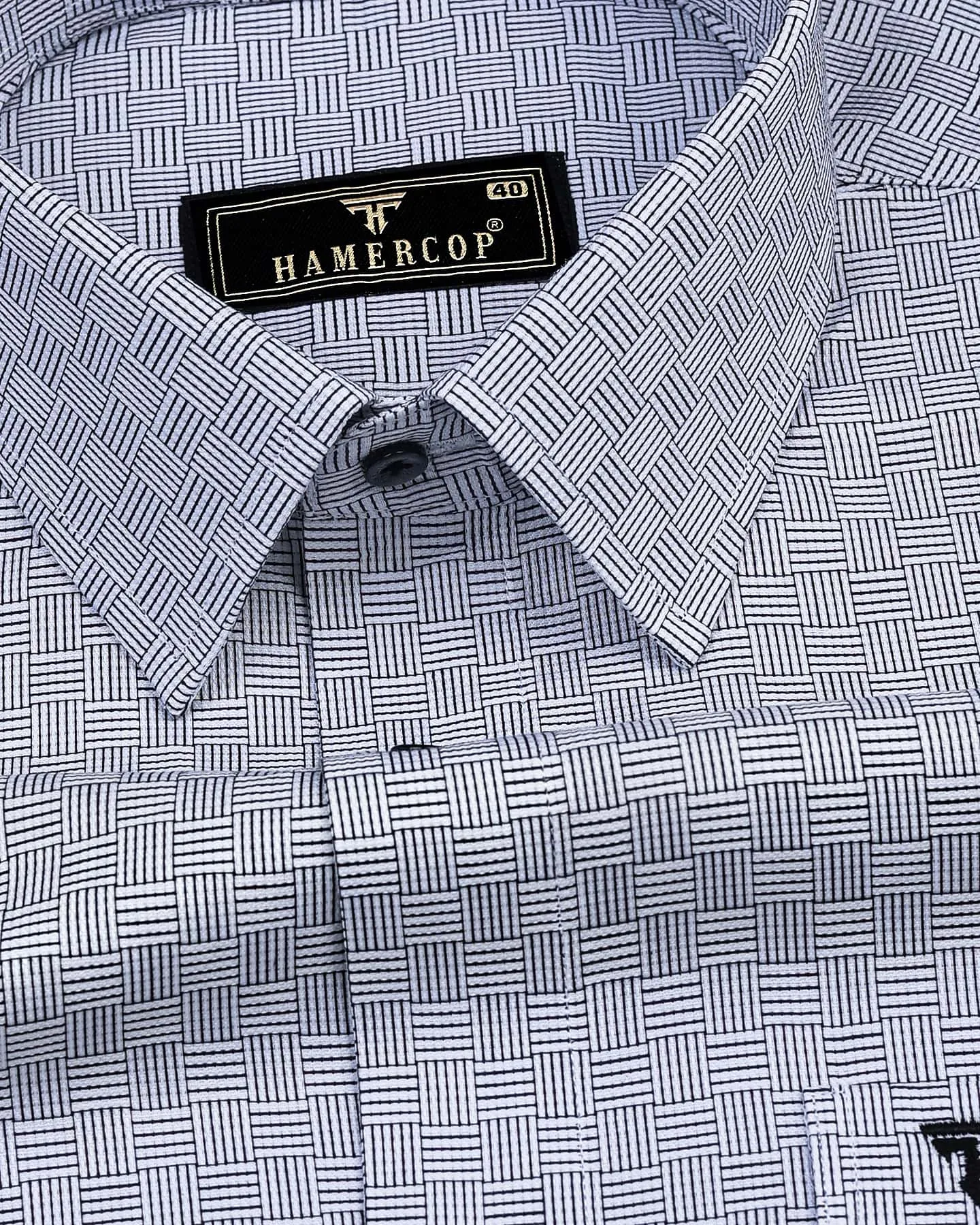 Devon Black With White Box Premium Cotton Gizza Shirt