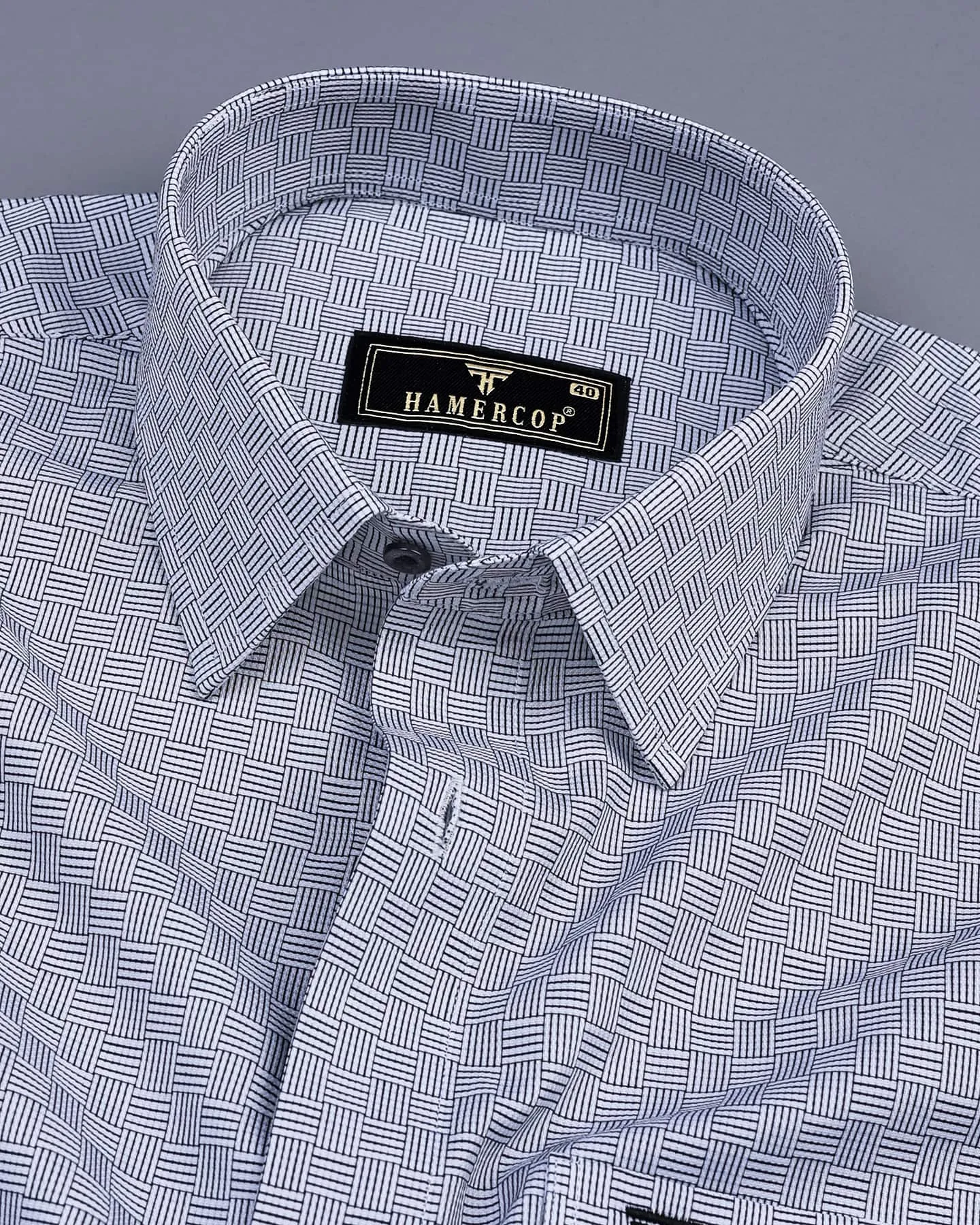 Devon Black With White Box Premium Cotton Gizza Shirt