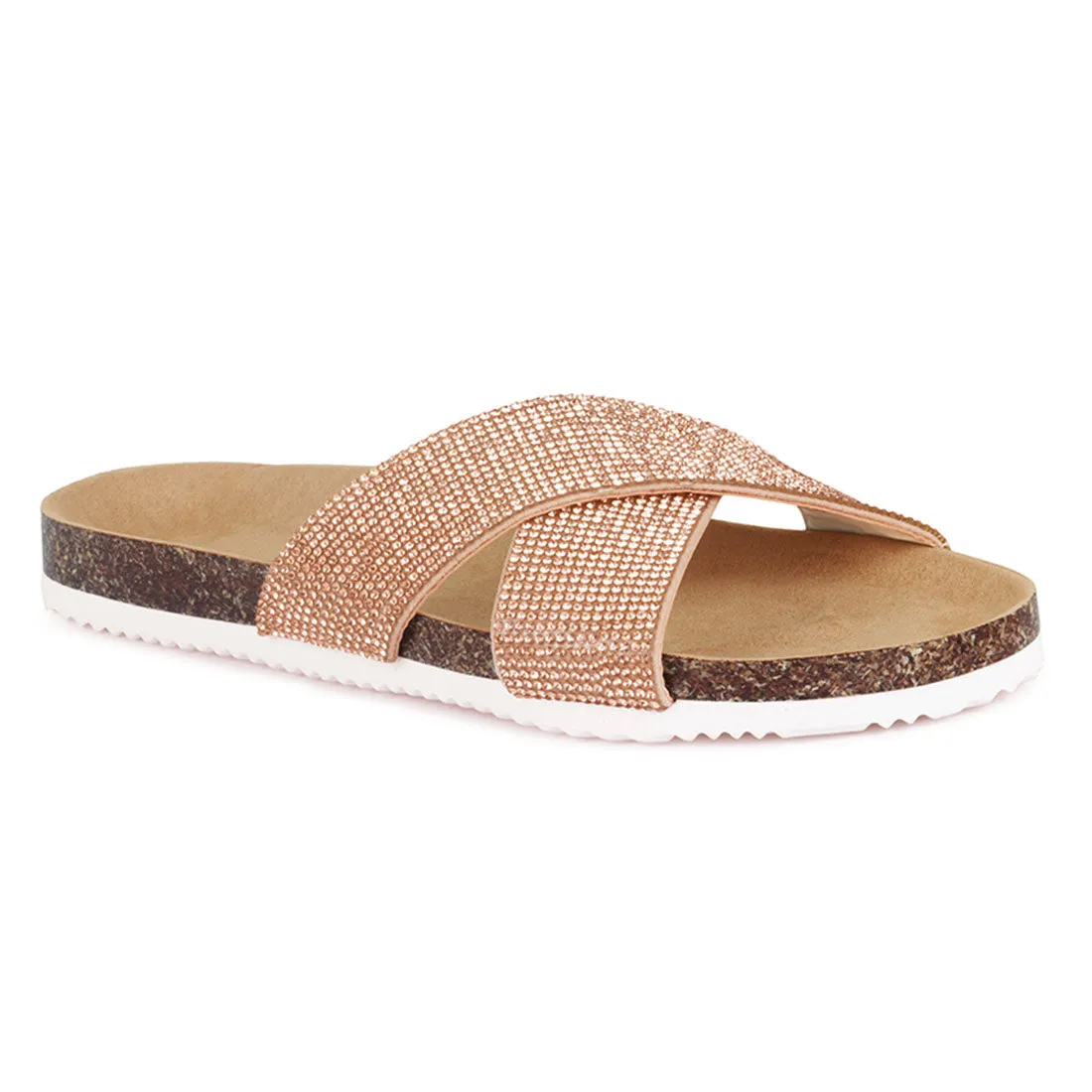 Embellished Slip-On Flat in Blush