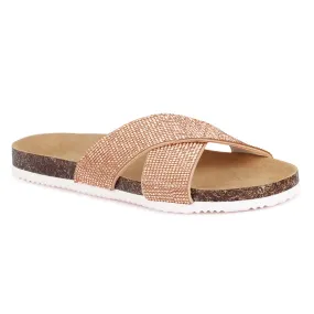 Embellished Slip-On Flat in Blush
