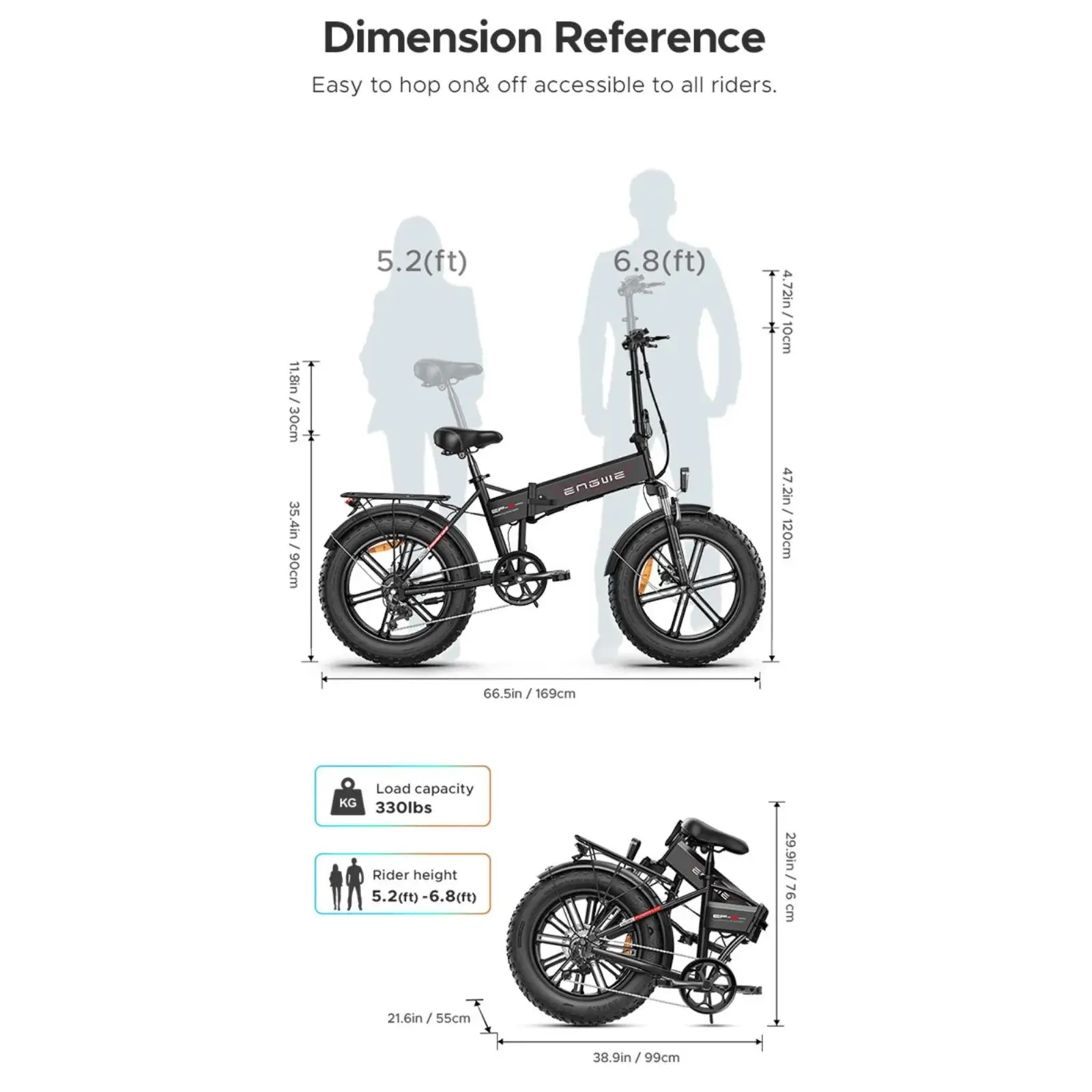 Engwe EP-2 Pro All Terrain Folding Electric Bike 250W/750W