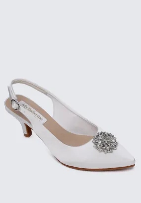 Jeannie Comfy Heels In Ivory
