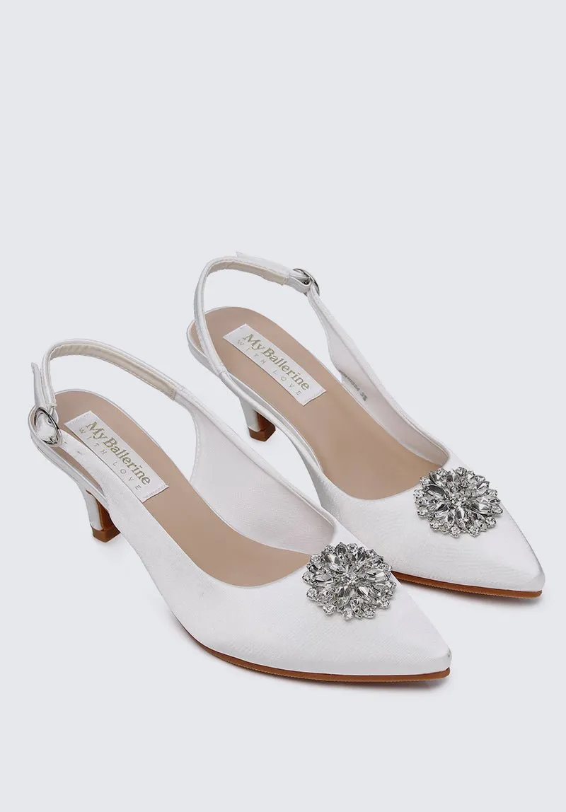 Jeannie Comfy Heels In Ivory