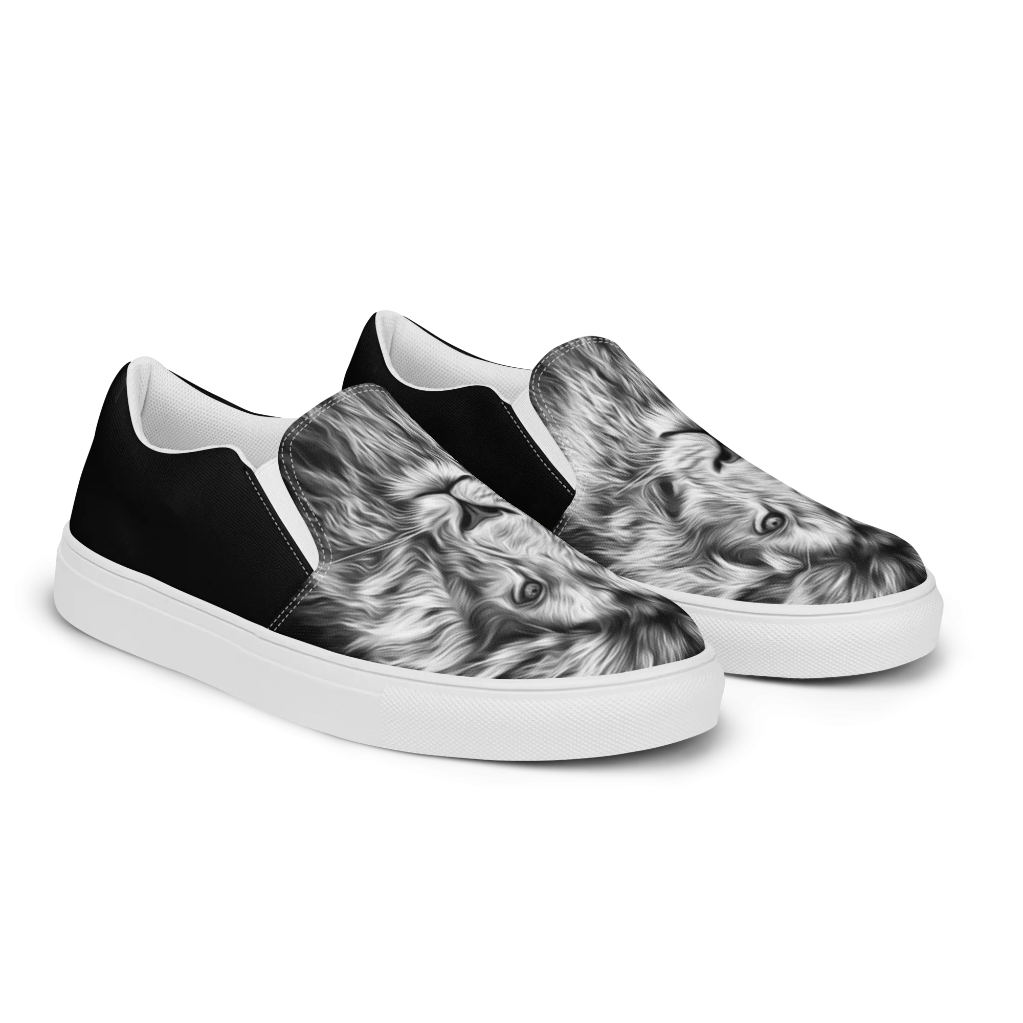 Men’s slip-on canvas shoes - Lion