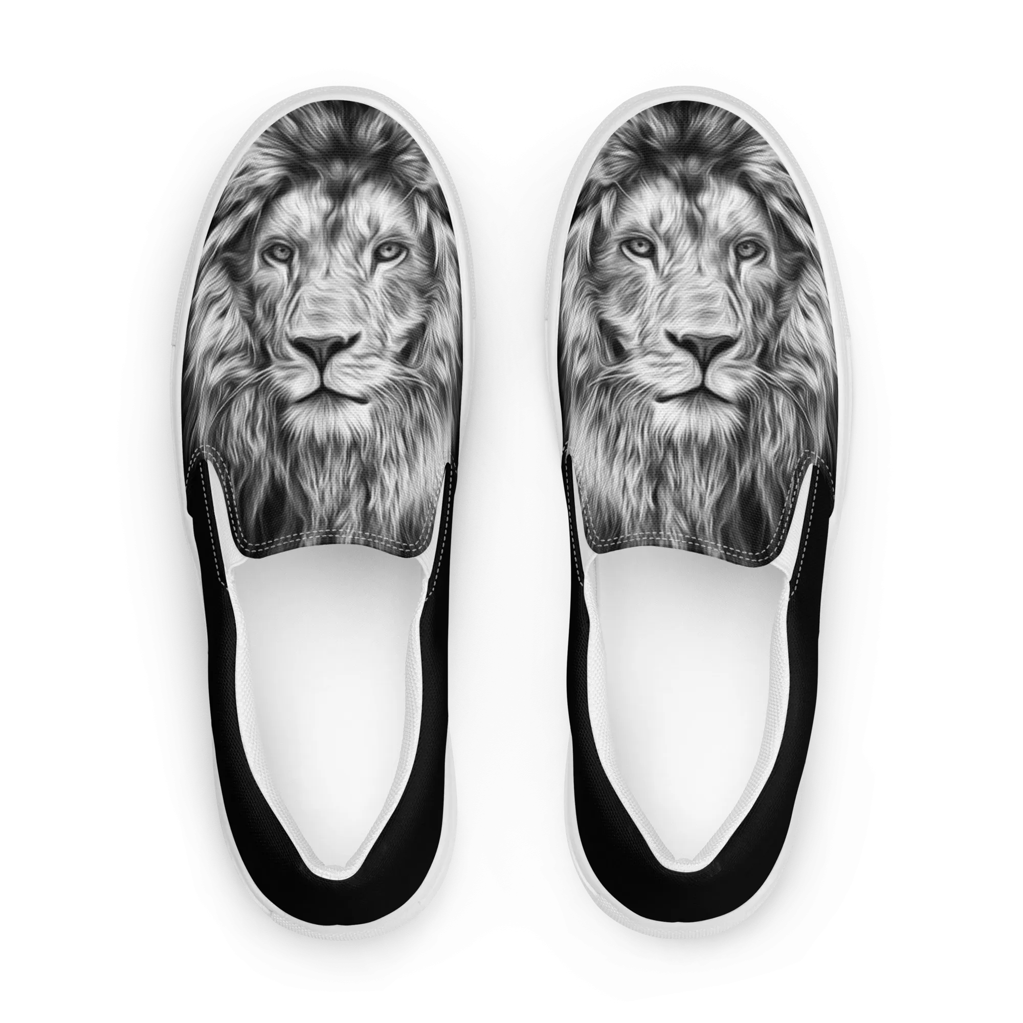Men’s slip-on canvas shoes - Lion