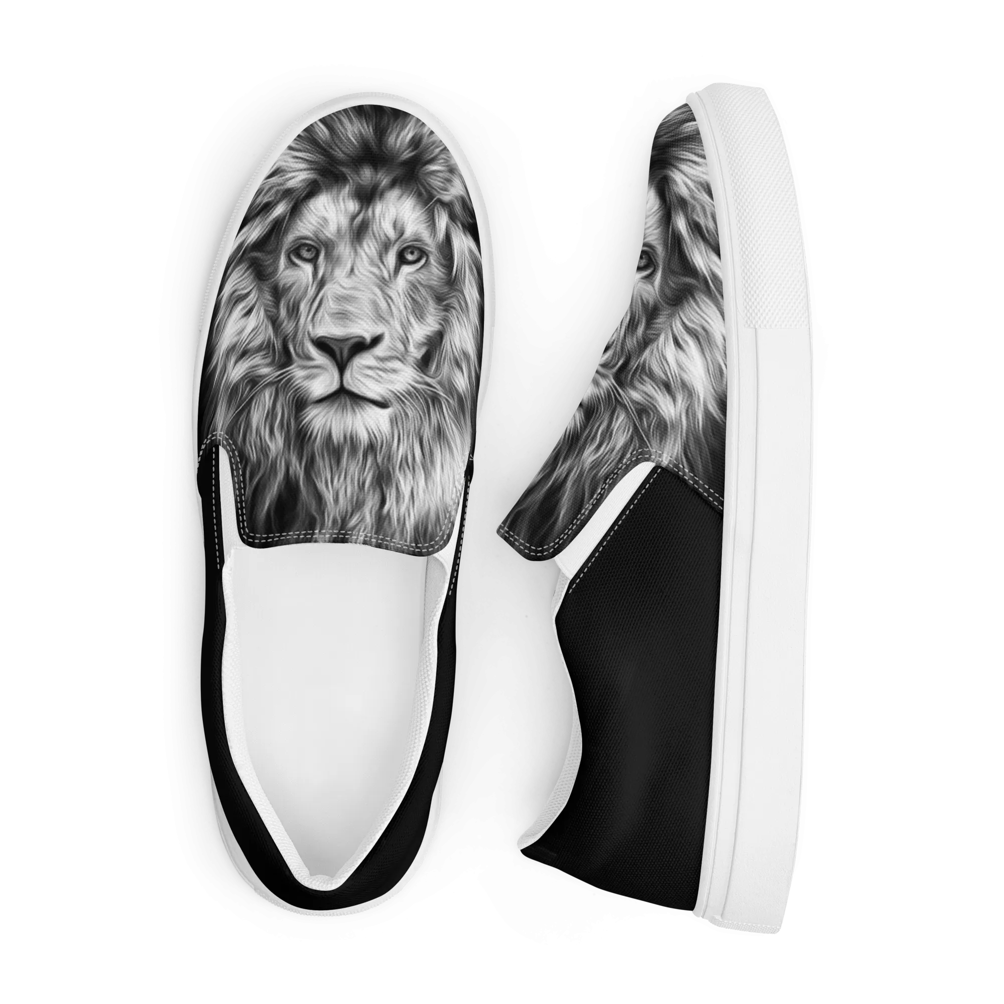 Men’s slip-on canvas shoes - Lion