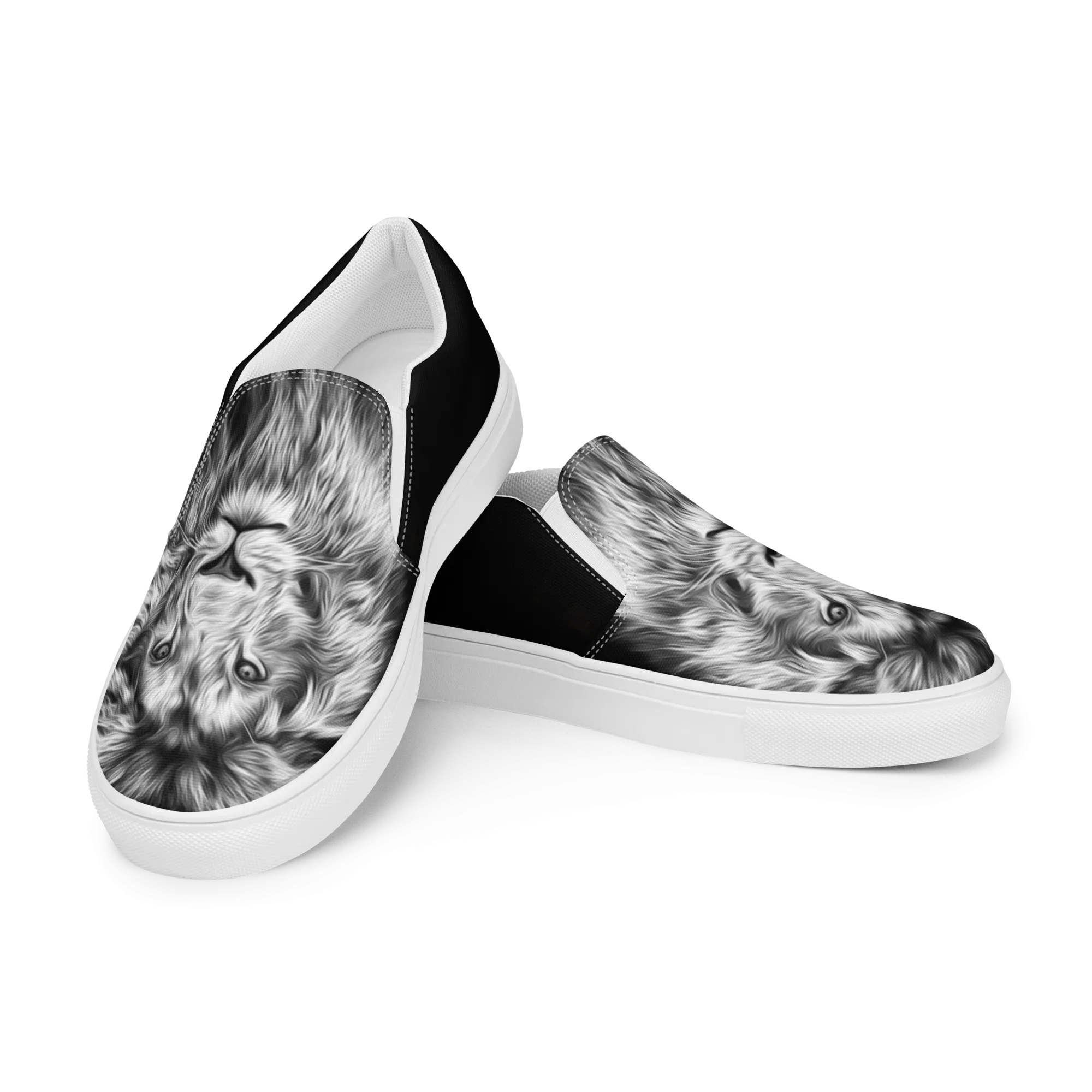 Men’s slip-on canvas shoes - Lion