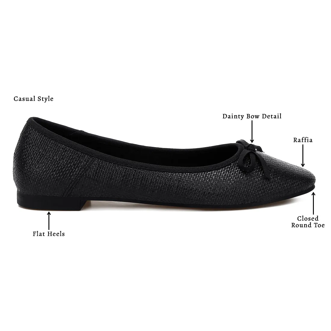 Raffia Ballet Flats