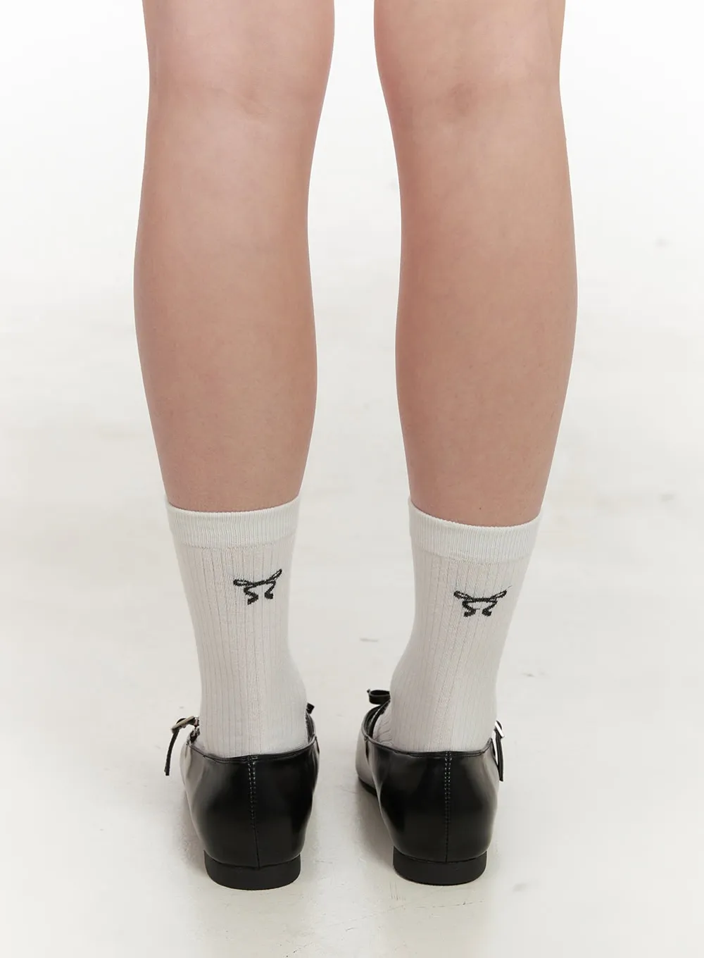 Ribbon Strap Buckled Flats IF505