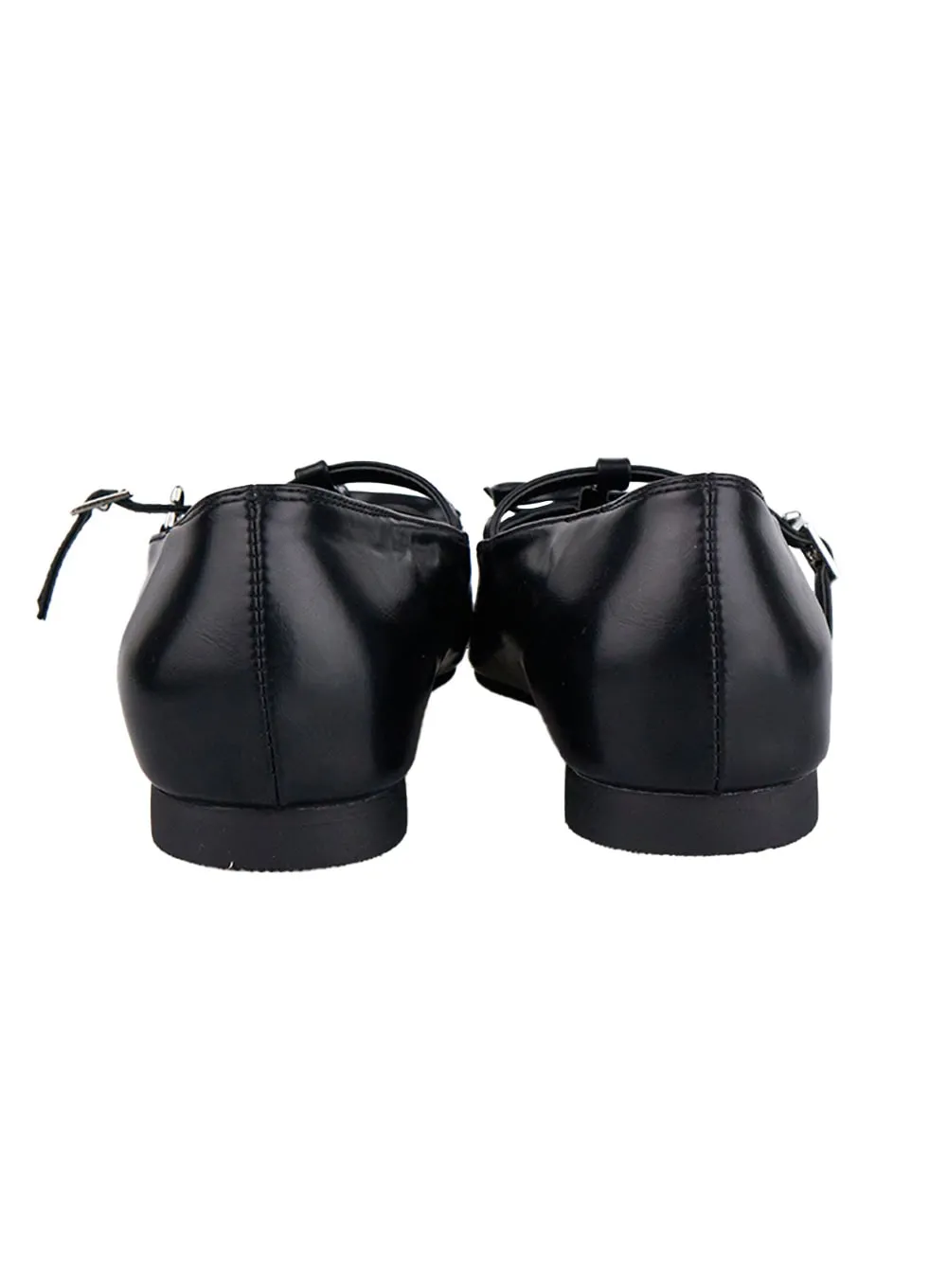 Ribbon Strap Buckled Flats IF505
